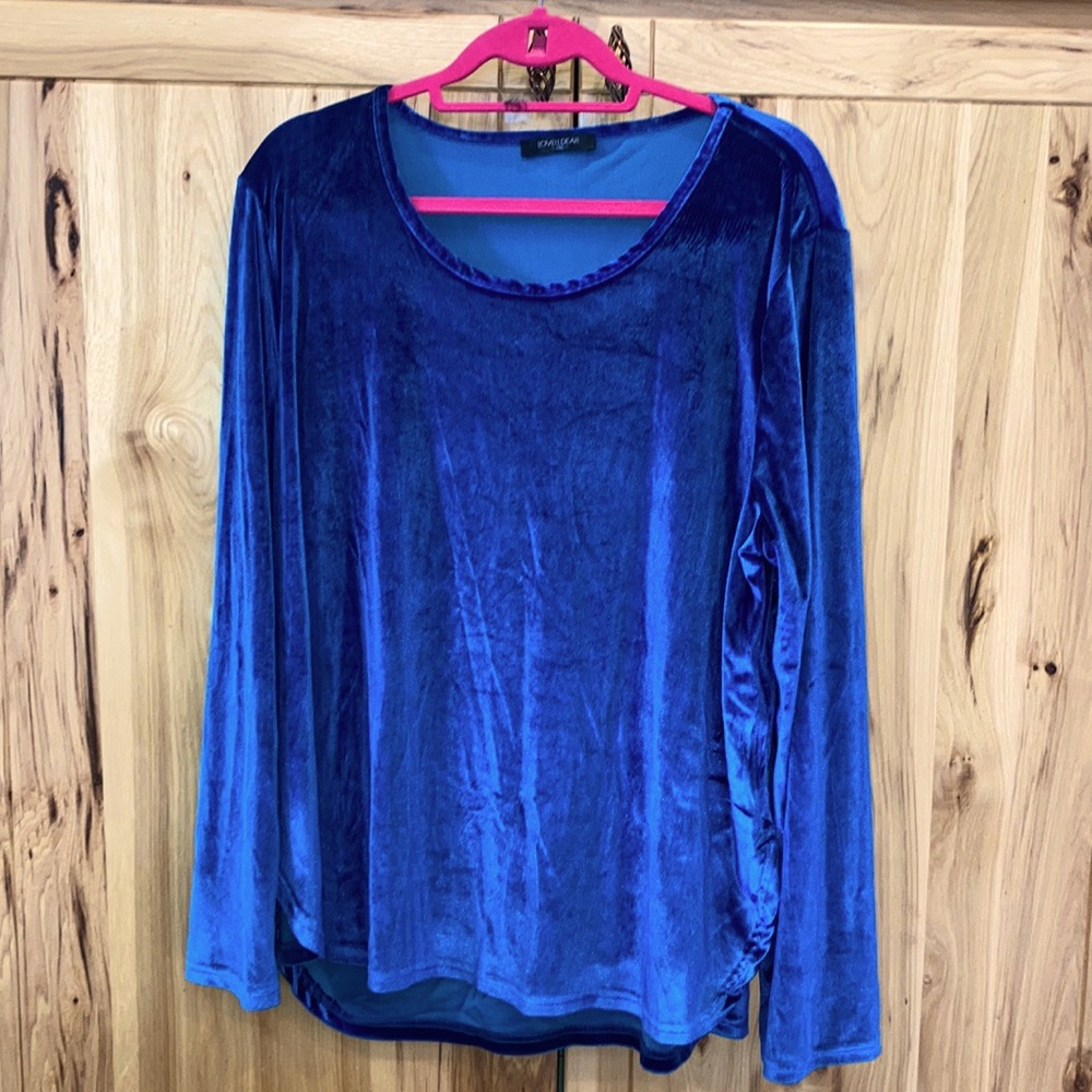 Velour stretchy blouse